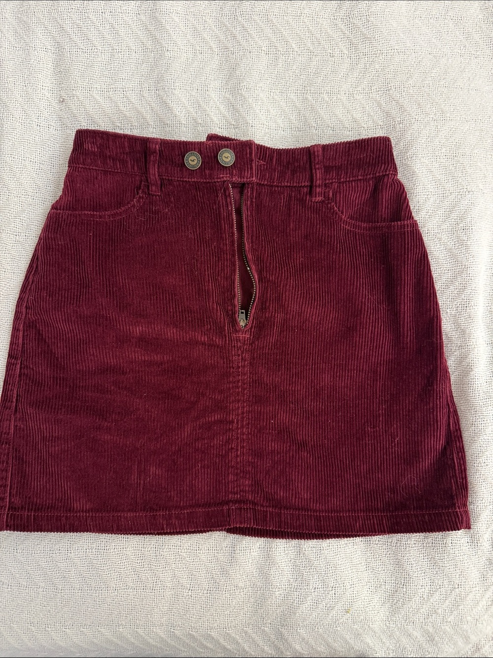 Hollister Corduroy Mini Skirt - Wine